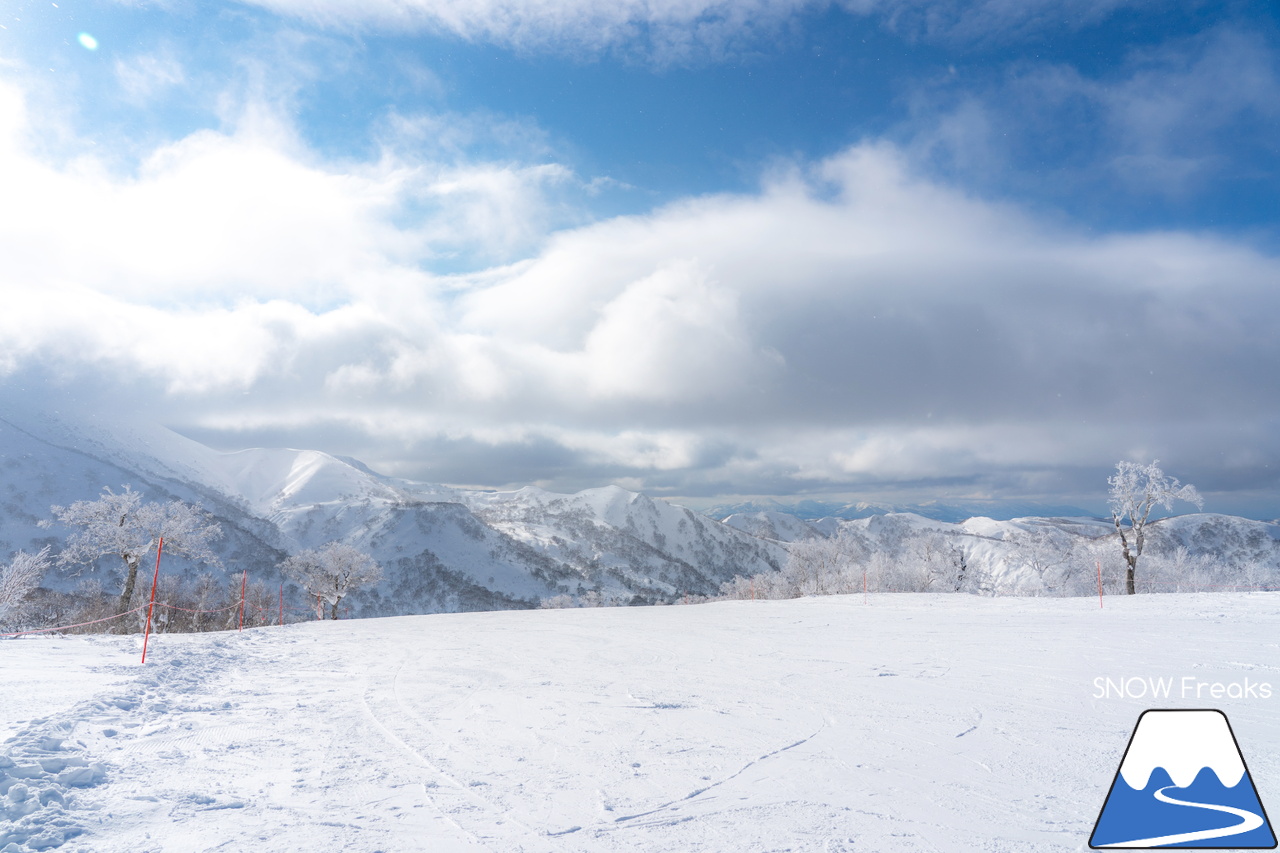 キロロリゾート｜真っ白な雪と真っ青な空。粉雪ゲレンデクルージングが気持ち良いキロロ。この週末は『Sweet Protection 試着会』も開催中！